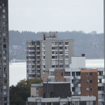 South Facing with Partial View of English Bay and West End from the Unit
