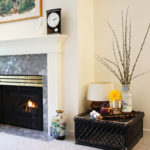 Gas Fireplace with Elegant Mantle